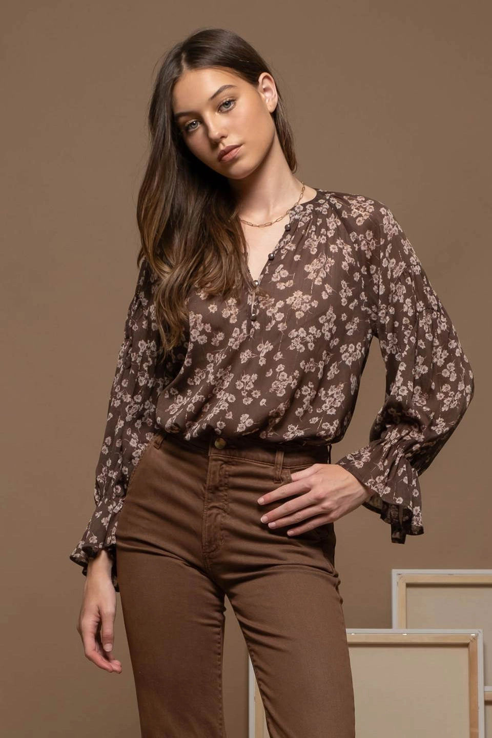 Chocolate Blossom Blouse