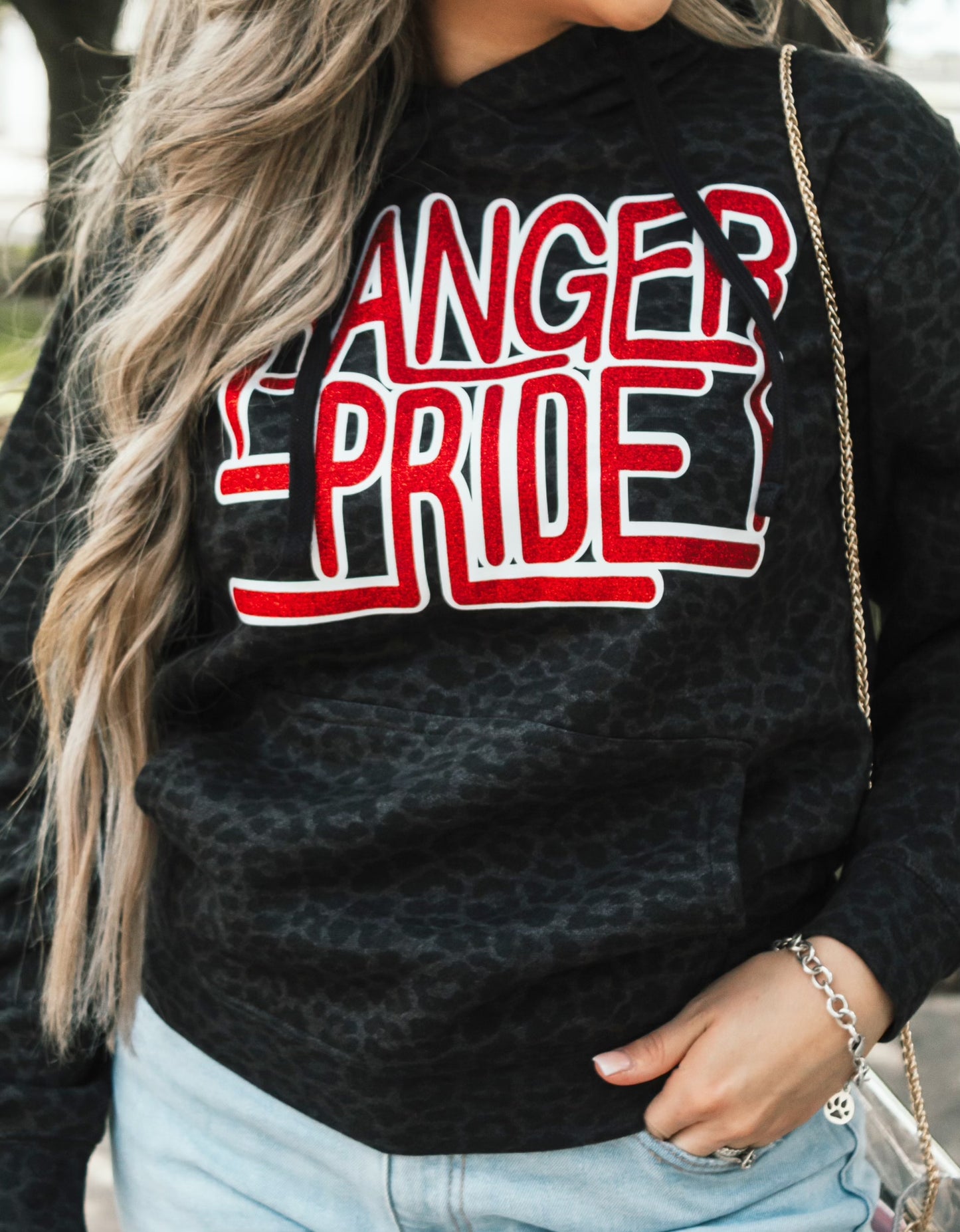 Ranger Pride Leopard Glitter Sweater