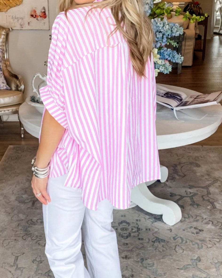 Scarlett Pink Stripped Blouse