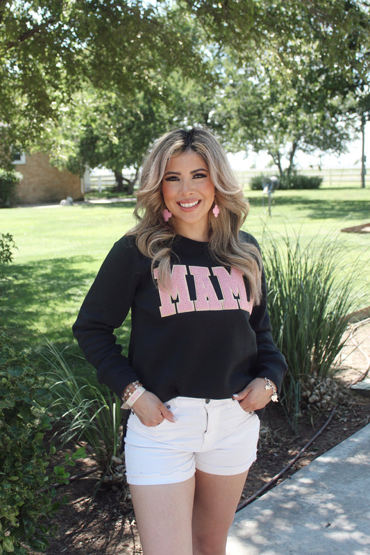 Mama Black & Pink Sweater