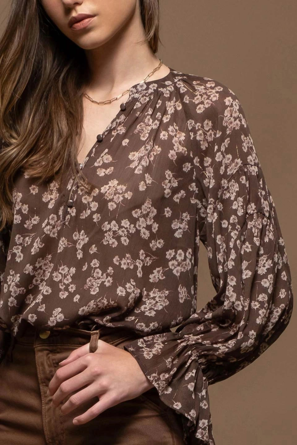 Chocolate Blossom Blouse