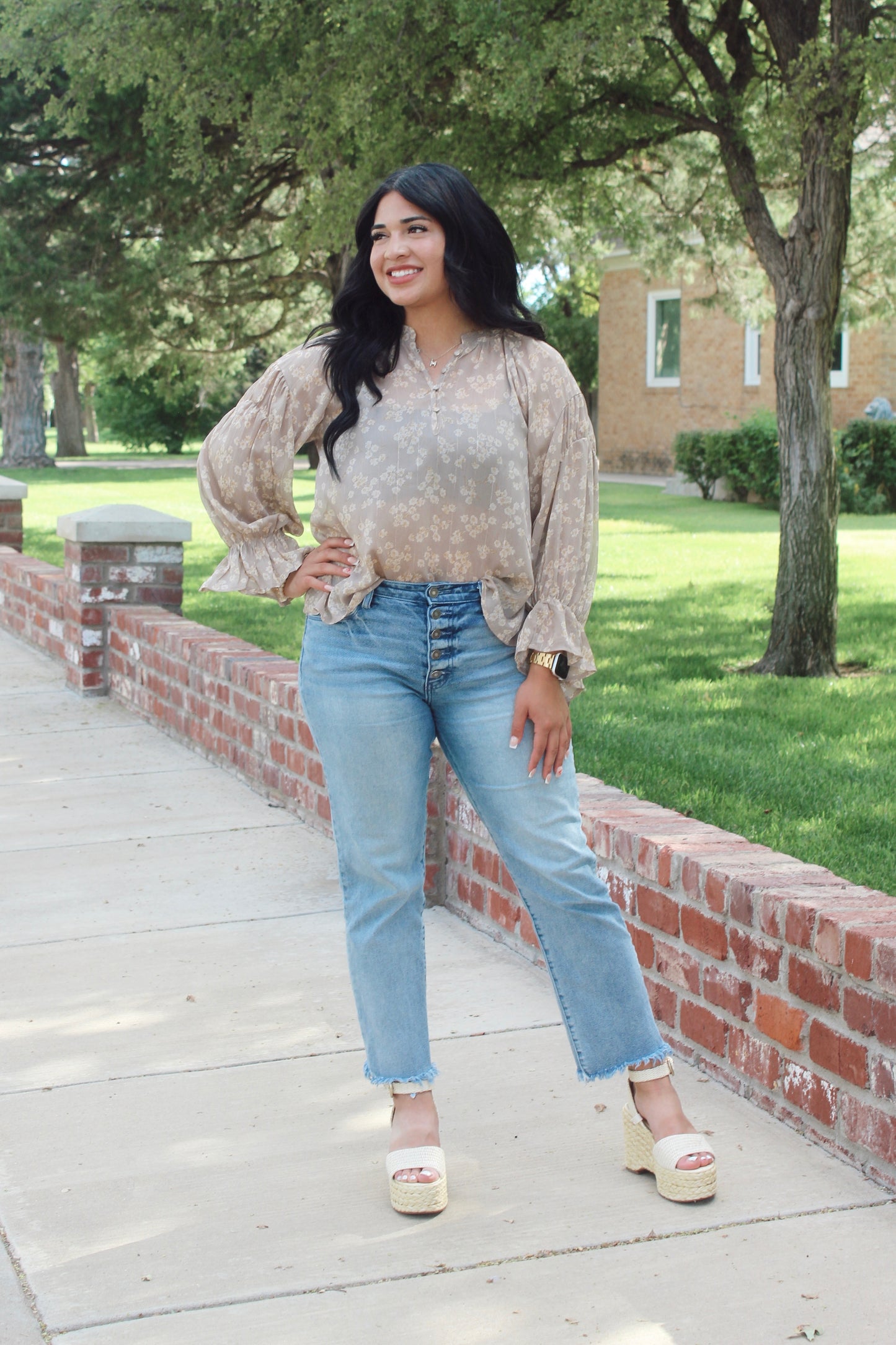 Bless Your Heart Flower Blouse