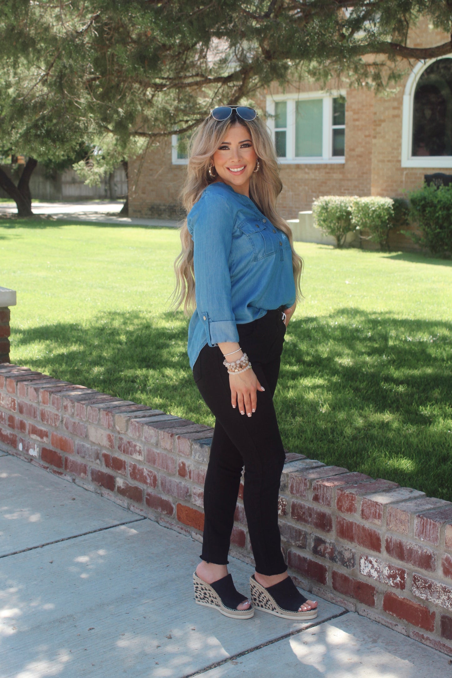 Southern Girl Denim Blouse