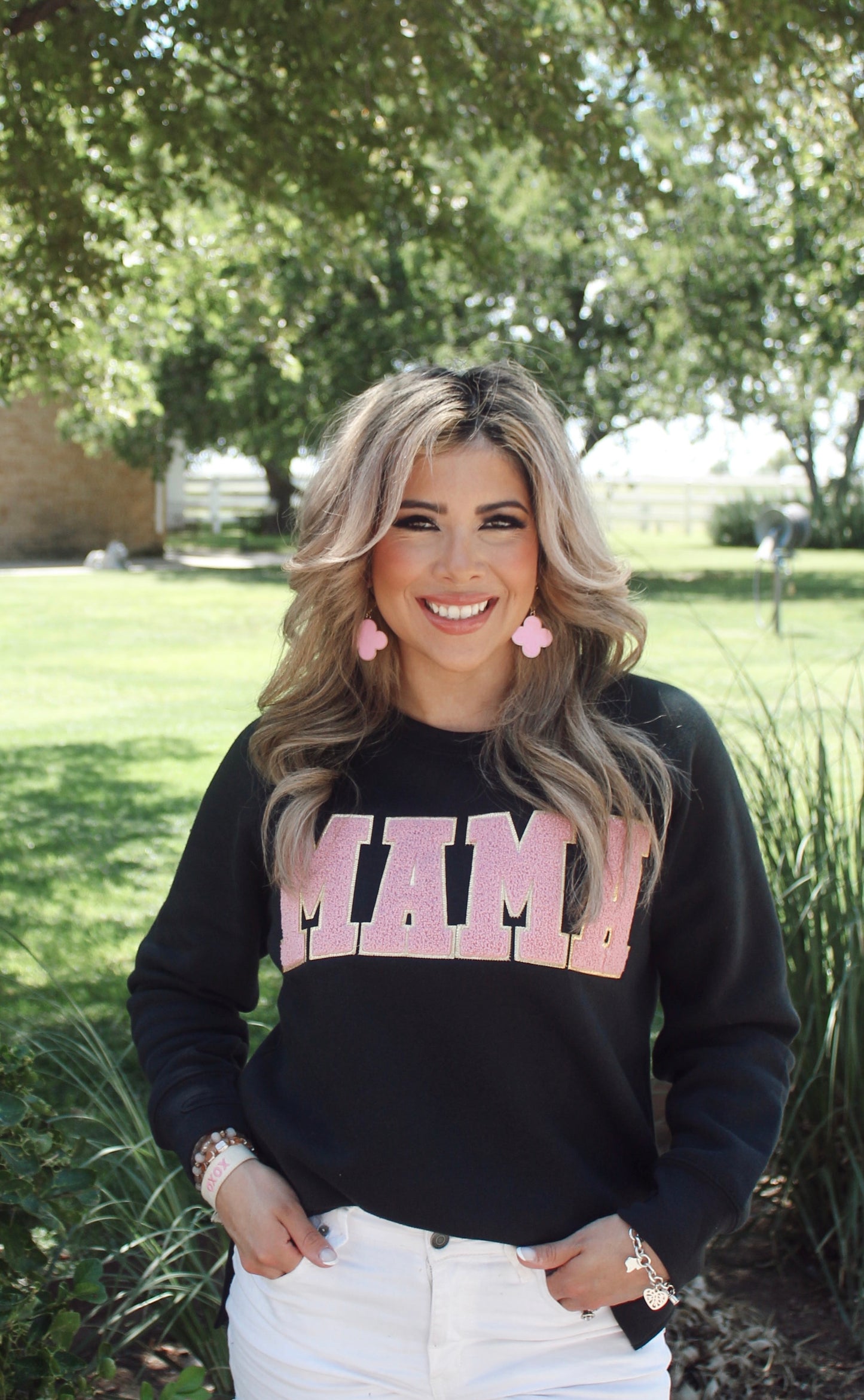 Mama Black & Pink Sweater