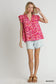 Lost in Paradise Magenta Blouse