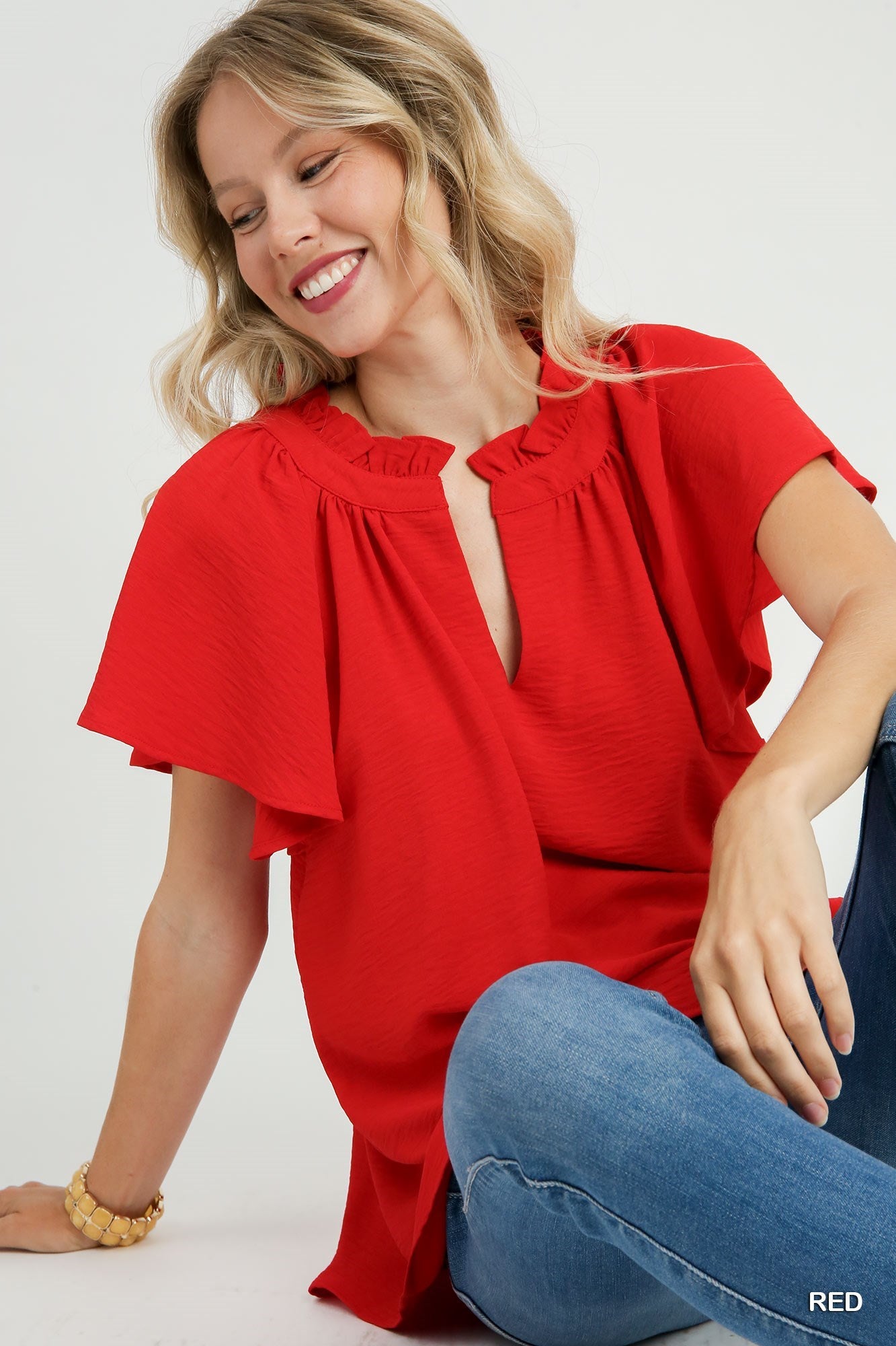 Ruby Red Blouse