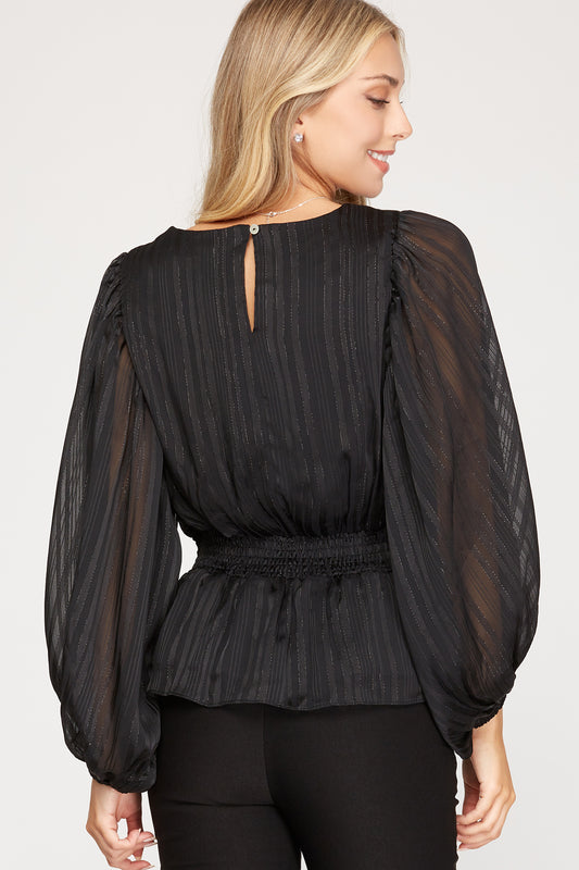 Fancy Nancy Black Blouse