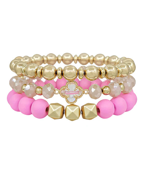 Gemstone Pink Glow Bracelet