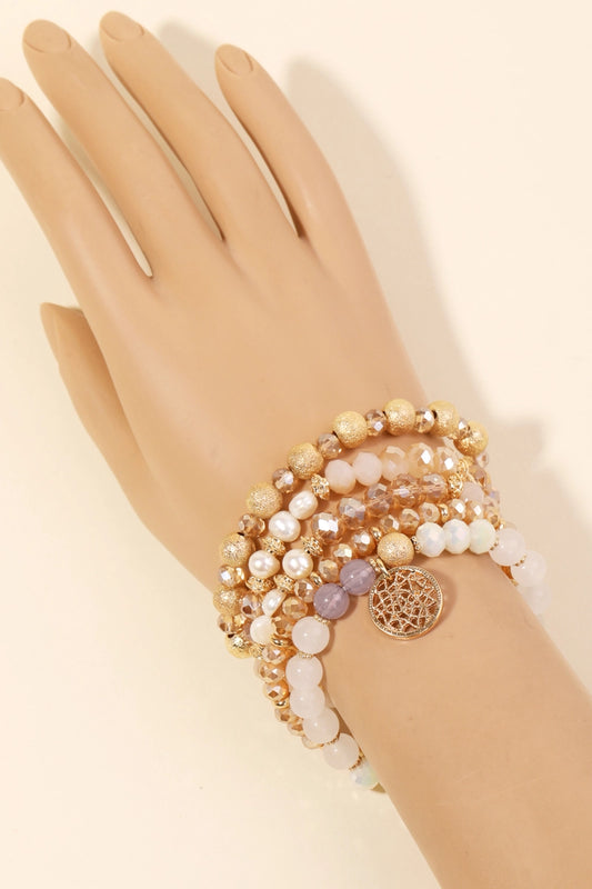 Assorted Multi Bead Stackable Bracelet Set