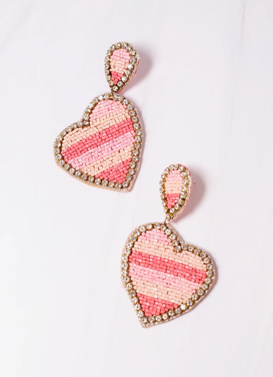 Love and Devotion Heart Earring LIGHT PINK