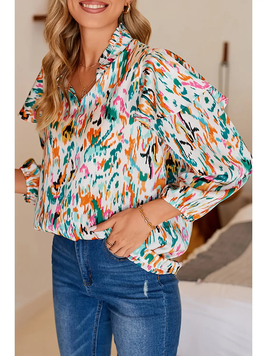 Spring Fever Abstract Blouse
