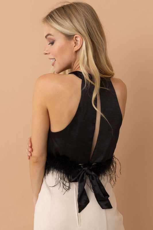 Loving Feathered Crop Top