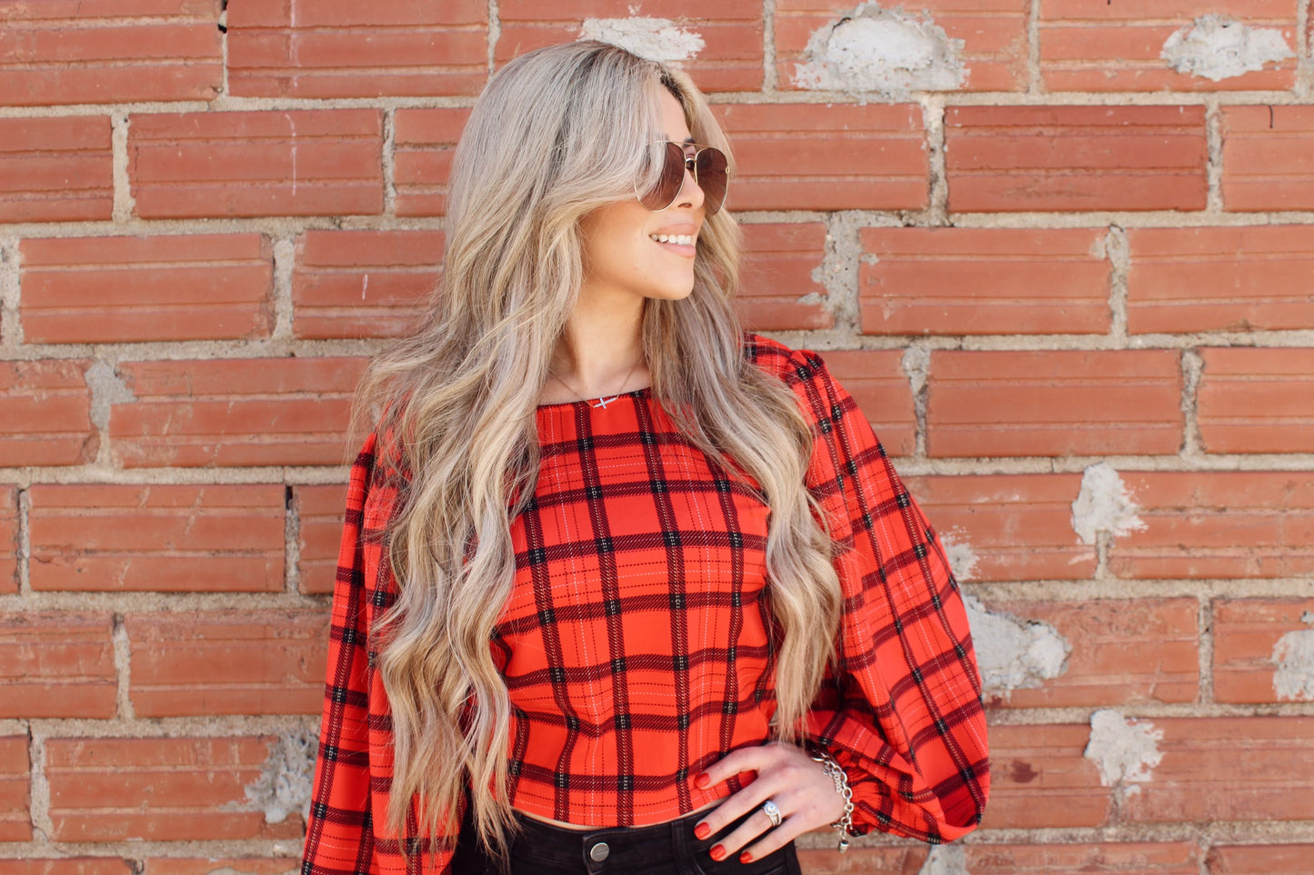 Red Holly Blouse