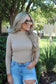 Taupe Twist Knit Top