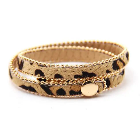 Cheetah Print Snap Bracelet