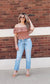Dusty Rose Off The Shoulder Ruffle Top