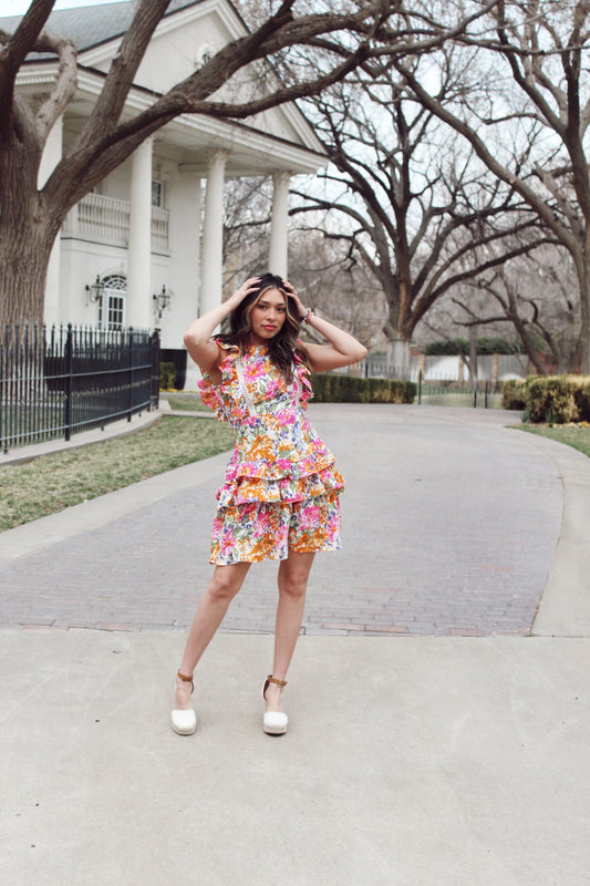 Pretty Perspective Floral Dress