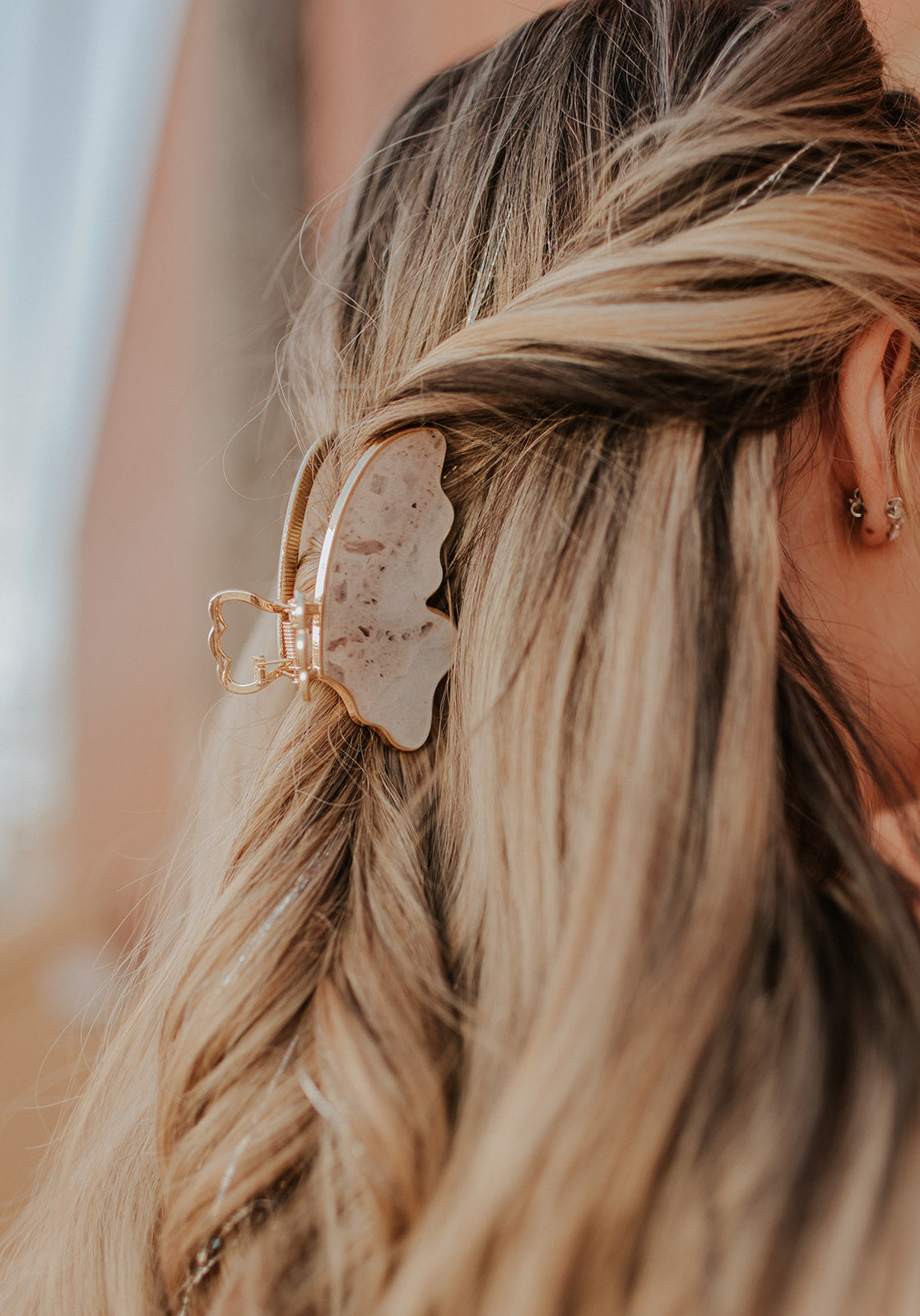 Gold Butterfly Hair Claw