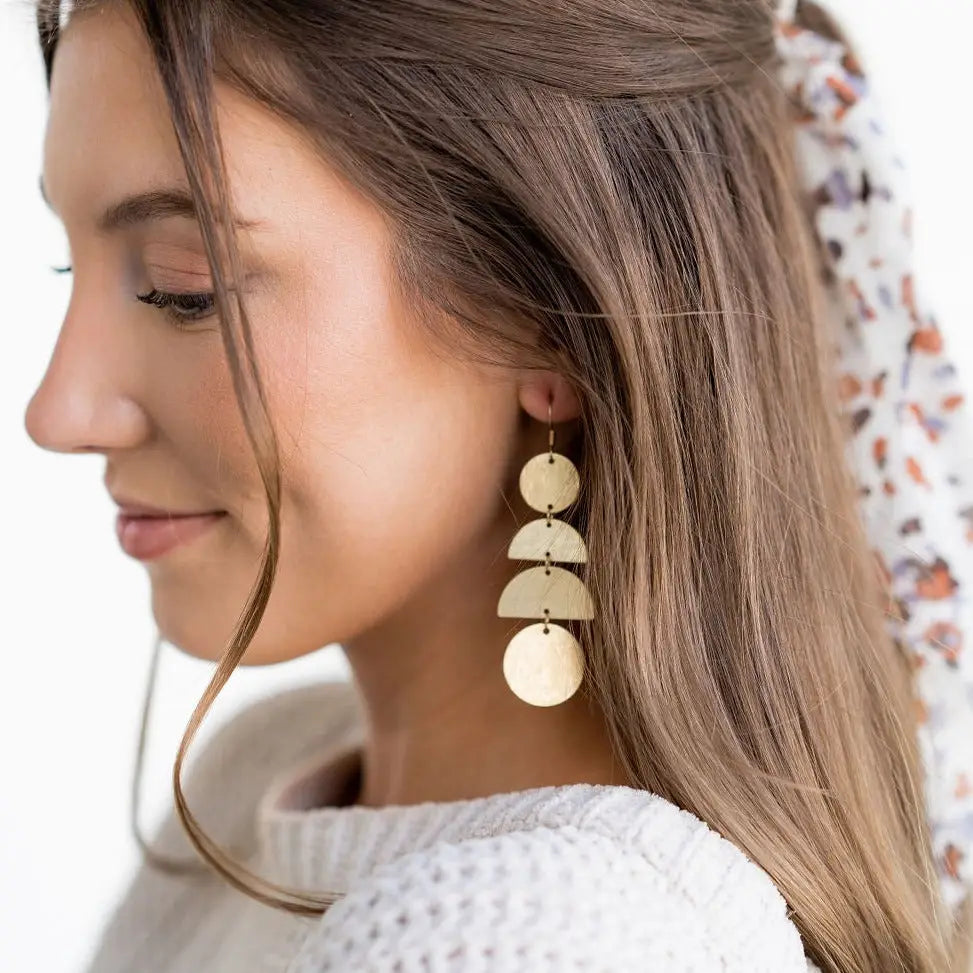 Maya Earrings - Gold / Brass Statement Earring